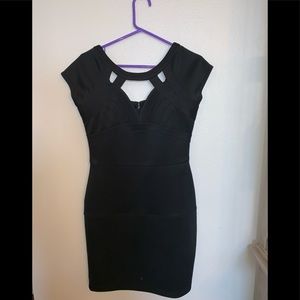 Guess Black Keyhole Cut-Out Dress